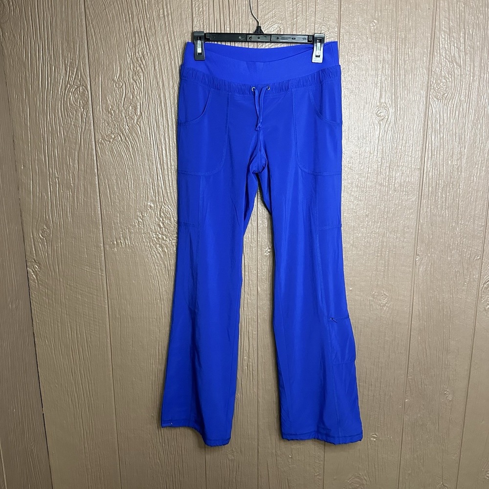 Athleta Double Time Allegro Pant Bright Blue Size 2 Heavyweight Pockets Bootcut